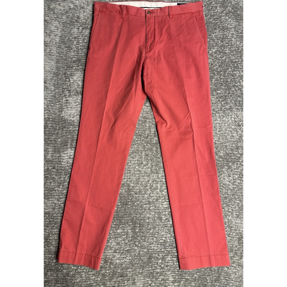 Polo Ralph Lauren  Chino Pants Pink 35x32 Men's Stretch Custom Fit Cotton
